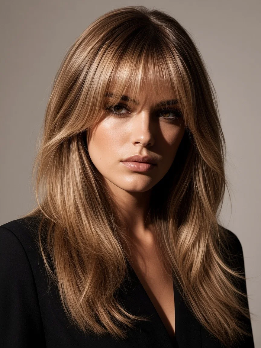 Caramel blonde layers